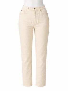 Size 32 Moschino Jeans Women’s Vintage Beige Straight Leg Pants Y2K Italy